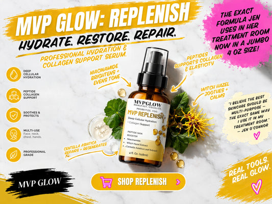 MVP Glow: REPLENISH (Professional Hydration & Collagen Support Serum) 4 oz